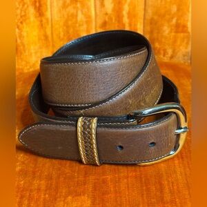 Resistol Belt Men 40 Brown Genuine Full Grain Leather Western Cowboy​